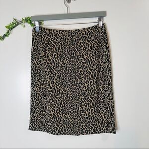 Cheetah Print Tan Black Pencil Skirt